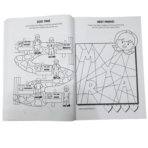 A4 Super Jumbo Kids Activity Book – 192 Pages of Animal Colouring, Puzzles & Educational Fun