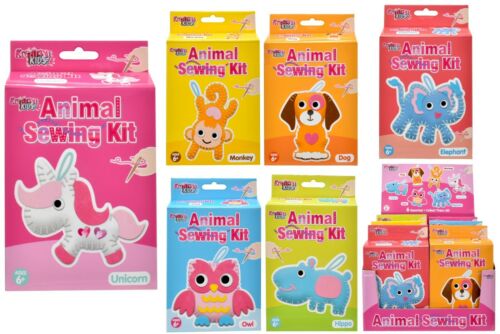 Animal Sewing Kits Make Your Own Felt Plush Animals Kids Art Crafts - 6 Designs