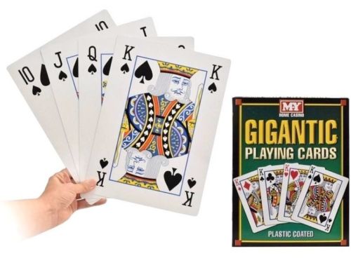 A4 Giant Playing Cards 52 Plastic Coated Set Outdoor Family BBQ Party Games