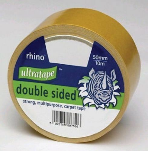 Rhino Double-Sided Carpet Tape Heavy Duty – Ultra Strong Multi-Purpose Adhesive Tape for Carpets, Rugs, Flooring & DIY Projects