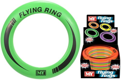 10 Pack Neon Flying Ring Discs – Frisbee Flyer Set for Kids, Adults & Outdoor Family Games