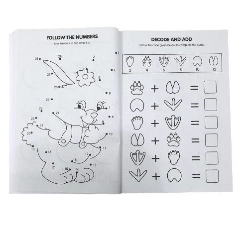 A4 Super Jumbo Kids Activity Book – 192 Pages of Animal Colouring, Puzzles & Educational Fun