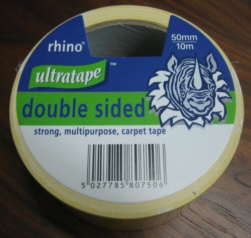 Rhino Double-Sided Carpet Tape Heavy Duty – Ultra Strong Multi-Purpose Adhesive Tape for Carpets, Rugs, Flooring & DIY Projects