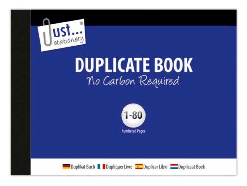 5 Pack Duplicate Receipt Books – Numbered NCR Invoice Pads 1–80 Pages for Office, Business & School Use