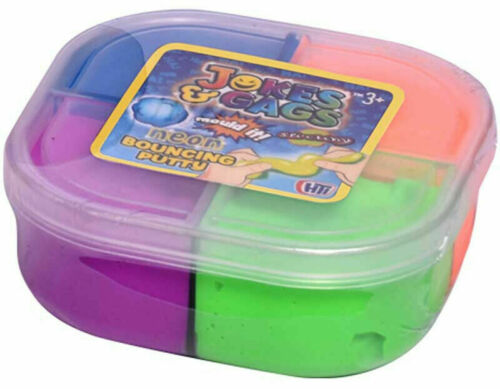 Neon Bouncing Putty Tub – Stretchy Sensory Putty Toy in 4 Assorted Colours | Fun Kids Fidget, Party Bag & Christmas Gift