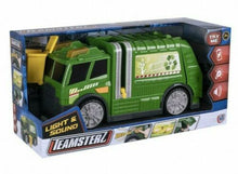 Load image into Gallery viewer, Teamsterz Medium 10&quot; Garbage Truck Bin Lorry Light &amp; Sound Recycling Vehicle Toy
